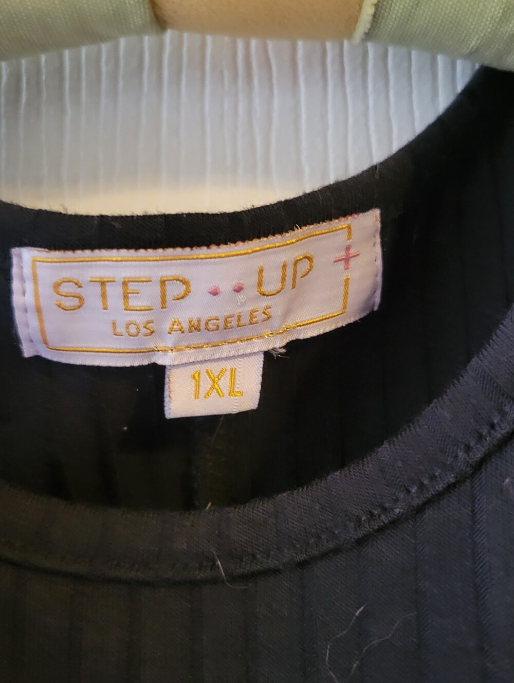 Step Up Black Open Shoulder Mini Dress, 1XL